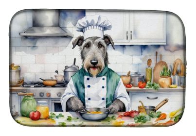 Irish Wolfhound The Chef Dish Drying Mat Absorbent Dish Drying Mat Pad for Kitchen Counter Dish Drainer Mat for Countertop, 14 x 21, Multicolor