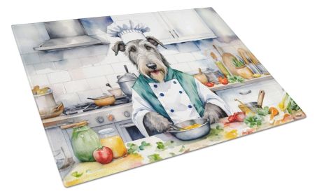 Irish Wolfhound The Chef Glass Cutting Board Decorative Tempered Glass Kitchen Cutting and Serving Board Large Size Chopping Board