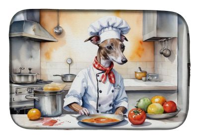 Italian Greyhound The Chef Dish Drying Mat Absorbent Dish Drying Mat Pad for Kitchen Counter Dish Drainer Mat for Countertop, 14 x 21, Multicolor