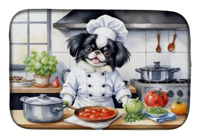 Japanese Chin The Chef Dish Drying Mat Absorbent Dish Drying Mat Pad for Kitchen Counter Dish Drainer Mat for Countertop, 14 x 21, Multicolor