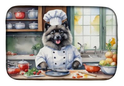 Keeshond The Chef Dish Drying Mat Absorbent Dish Drying Mat Pad for Kitchen Counter Dish Drainer Mat for Countertop, 14 x 21, Multicolor