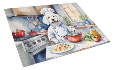 Kuvasz The Chef Glass Cutting Board Decorative Tempered Glass Kitchen Cutting and Serving Board Large Size Chopping Board