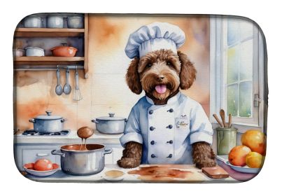 Labradoodle The Chef Dish Drying Mat Absorbent Dish Drying Mat Pad for Kitchen Counter Dish Drainer Mat for Countertop, 14 x 21, Multicolor