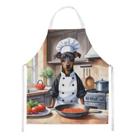 Manchester Terrier The Chef Apron Cooking Kitchen Server Baking Crafts Gardening for Adult Women Men, Unisex, Large, Multicolor