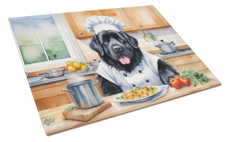 Newfoundland The Chef Glass Cutting Board Decorative Tempered Glass Kitchen Cutting and Serving Board Large Size Chopping Board