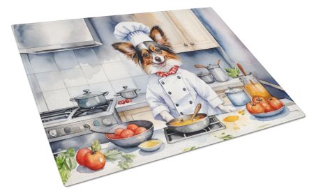 Papillon The Chef Glass Cutting Board Decorative Tempered Glass Kitchen Cutting and Serving Board Large Size Chopping Board