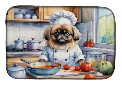 Pekingese The Chef Dish Drying Mat Absorbent Dish Drying Mat Pad for Kitchen Counter Dish Drainer Mat for Countertop, 14 x 21, Multicolor