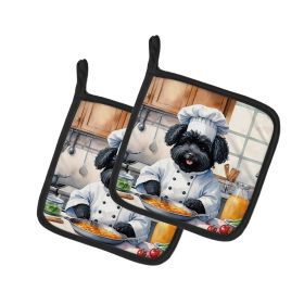 Puli The Chef Pair of Pot Holders Kitchen Heat Resistant Pot Holders Sets Oven Hot Pads for Cooking Baking BBQ, 7 1/2 x 7 1/2