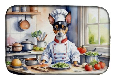 Rat Terrier The Chef Dish Drying Mat Absorbent Dish Drying Mat Pad for Kitchen Counter Dish Drainer Mat for Countertop, 14 x 21, Multicolor