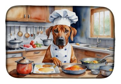 Rhodesian Ridgeback The Chef Dish Drying Mat Absorbent Dish Drying Mat Pad for Kitchen Counter Dish Drainer Mat for Countertop, 14 x 21, Multicolor