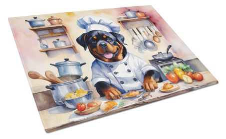 Rottweiler The Chef Glass Cutting Board Decorative Tempered Glass Kitchen Cutting and Serving Board Large Size Chopping Board
