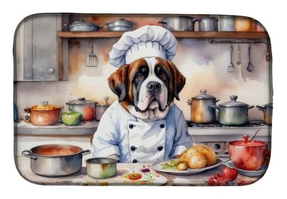Saint Bernard The Chef Dish Drying Mat Absorbent Dish Drying Mat Pad for Kitchen Counter Dish Drainer Mat for Countertop, 14 x 21, Multicolor
