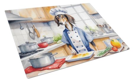 Saluki The Chef Glass Cutting Board Decorative Tempered Glass Kitchen Cutting and Serving Board Large Size Chopping Board