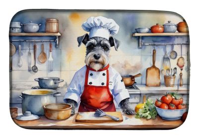 Schnauzer The Chef Dish Drying Mat Absorbent Dish Drying Mat Pad for Kitchen Counter Dish Drainer Mat for Countertop, 14 x 21, Multicolor