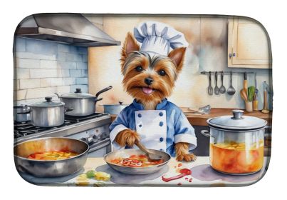 Silky Terrier The Chef Dish Drying Mat Absorbent Dish Drying Mat Pad for Kitchen Counter Dish Drainer Mat for Countertop, 14 x 21, Multicolor