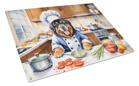 Tibetan Mastiff The Chef Glass Cutting Board Decorative Tempered Glass Kitchen Cutting and Serving Board Large Size Chopping Board