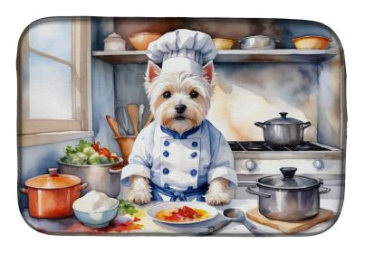 Westie The Chef Dish Drying Mat Absorbent Dish Drying Mat Pad for Kitchen Counter Dish Drainer Mat for Countertop, 14 x 21, Multicolor