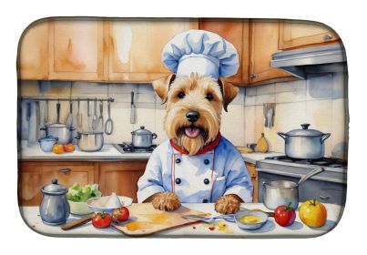 Wheaten Terrier The Chef Dish Drying Mat Absorbent Dish Drying Mat Pad for Kitchen Counter Dish Drainer Mat for Countertop, 14 x 21, Multicolor
