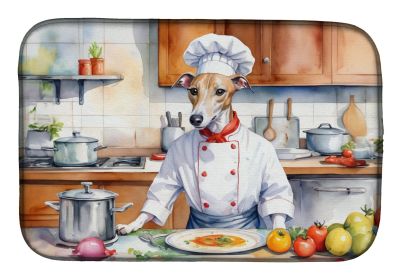 Whippet The Chef Dish Drying Mat Absorbent Dish Drying Mat Pad for Kitchen Counter Dish Drainer Mat for Countertop, 14 x 21, Multicolor