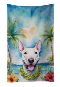 Bull Terrier Luau Kitchen Towel Dish Cloths Guest Hand Towel Decorative Bathroom Towel for Face,Tea, Dishcloth, Kitchen and Bath