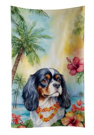 Cavalier Spaniel Luau Kitchen Towel Dish Cloths Guest Hand Towel Decorative Bathroom Towel for Face,Tea, Dishcloth, Kitchen and Bath