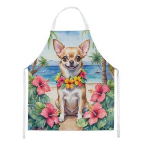 Chihuahua Luau Apron Cooking Kitchen Server Baking Crafts Gardening for Adult Women Men, Unisex, Large, Multicolor