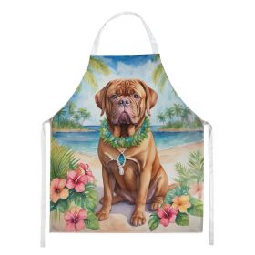 Dogue de Bordeaux Luau Apron Cooking Kitchen Server Baking Crafts Gardening for Adult Women Men, Unisex, Large, Multicolor