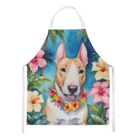 English Bull Terrier Luau Apron Cooking Kitchen Server Baking Crafts Gardening for Adult Women Men, Unisex, Large, Multicolor