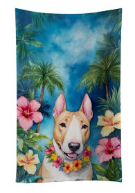 English Bull Terrier Luau Kitchen Towel Dish Cloths Guest Hand Towel Decorative Bathroom Towel for Face,Tea, Dishcloth, Kitchen and Bath