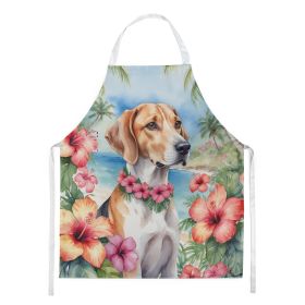 English Foxhound Luau Apron Cooking Kitchen Server Baking Crafts Gardening for Adult Women Men, Unisex, Large, Multicolor
