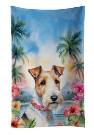 Fox Terrier Luau Kitchen Towel Dish Cloths Guest Hand Towel Decorative Bathroom Towel for Face,Tea, Dishcloth, Kitchen and Bath