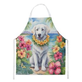Kuvasz Luau Apron Cooking Kitchen Server Baking Crafts Gardening for Adult Women Men, Unisex, Large, Multicolor