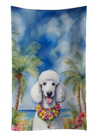 White Poodle Luau Kitchen Towel Dish Cloths Guest Hand Towel Decorative Bathroom Towel for Face,Tea, Dishcloth, Kitchen and Bath
