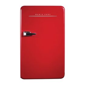 Magic Chef MCR32CHR 3.2-Cu. Ft. ENERGY-STAR Certified Retro Mini Fridge with Manual Defrost (Red)