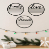 CIFbuy 3 Piece Round Wall Decor Set Inspirational Quote Signs for Friendship Love Family Rustproof Modern Wall Art(TikTok, temu pick-up service)