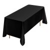 VEVOR Black Tablecloths for Rectangle Tables, 6 Pack, 70 x 120 Inches, Reusable and Machine Washable Table Clothes, Wrinkle-Resistant Polyester Fabric