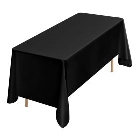 VEVOR Black Tablecloths for Rectangle Tables, 6 Pack, 70 x 120 Inches, Reusable and Machine Washable Table Clothes, Wrinkle-Resistant Polyester Fabric