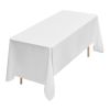 VEVOR White Tablecloths for Rectangle Tables, 6 Pack, 70 x 120 Inches, Reusable and Machine Washable Table Clothes, Wrinkle-Resistant Polyester Fabric