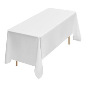 VEVOR White Tablecloths for Rectangle Tables, 6 Pack, 70 x 120 Inches, Reusable and Machine Washable Table Clothes, Wrinkle-Resistant Polyester Fabric