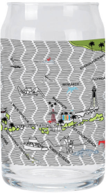 Florida Keys Can Shaped Glass - Set of four