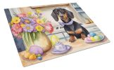 NEW Decorating Easter Dachshund Glass Cutting Board Decorative Tempered Glass Kitchen Cutting and Serving Board Large Size Chopping Board