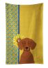 Summer Sunflowers Red Dachshund Kitchen Towel Dish Cloths Guest Hand Towel Decorative Bathroom Towel for Face,Tea, Dishcloth, Kitchen and Bath