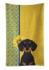 Summer Sunflowers Black and Tan Dachshund Kitchen Towel Dish Cloths Guest Hand Towel Decorative Bathroom Towel for Face,Tea, Dishcloth