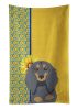 Summer Sunflowers Longhair Blue and Tan Dachshund Kitchen Towel Dish Cloths Guest Hand Towel Decorative Bathroom Towel for Face,Tea, Dishcloth
