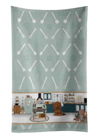 Longhair Chocolate and Tan Dachshund in the Kitchen Kitchen Towel Dish Cloths Guest Hand Towel Decorative Bathroom Towel for Face,Tea, Dishcloth