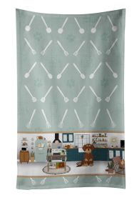 Wirehair Red and Tan Dachshund in the Kitchen Kitchen Towel Dish Cloths Guest Hand Towel Decorative Bathroom Towel for Face,Tea, Dishcloth