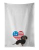 Dachshund Black and Tan #1Patriotic Kitchen Towel Set of 2 White Dish Towels Decorative Bathroom Hand towel for Hand, Face, Hair, Yoga, Tea, Dishcloth
