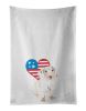 NEW Dachshund Dapple #2 Patriotic Kitchen Towel Set of 2 White Dish Towels Decorative Bathroom Hand towel for Hand, Face, Hair, Yoga, Tea, Dishcloth