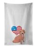 NEW Dachshund Red #1 Patriotic Kitchen Towel Set of 2 White Dish Towels Decorative Bathroom Hand towel for Hand, Face, Hair, Yoga, Tea, Dishcloth