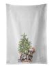 NEW Dachshund Black Tan Puppy Christmas Presents and Tree Kitchen Towel Set of 2 White Dish Towels Decorative Bathroom Hand towel for Hand, Face, Hair